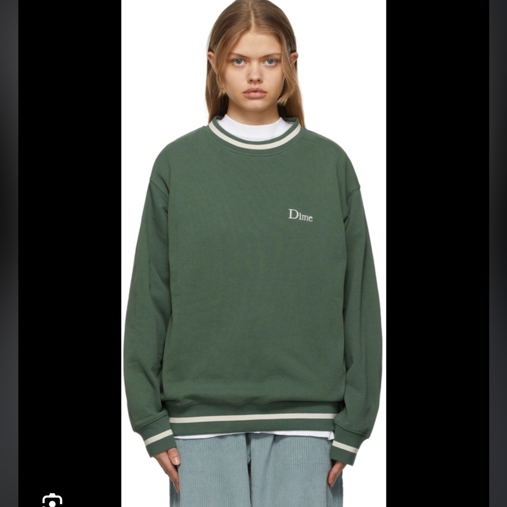 Dime Green Classic French Terry Sweatshirt - Size Large
